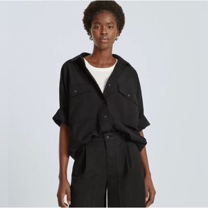 Everlane The Cotton Tourist Shirt Black Size S